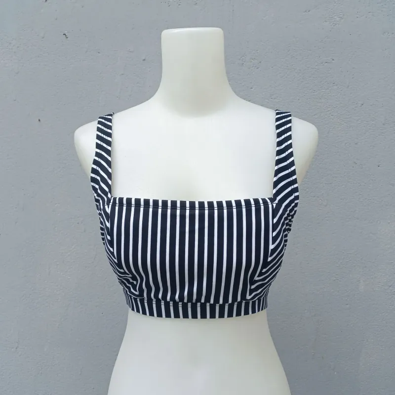 Áo bra tập thể dục tập Gym màu sọc đen 932387