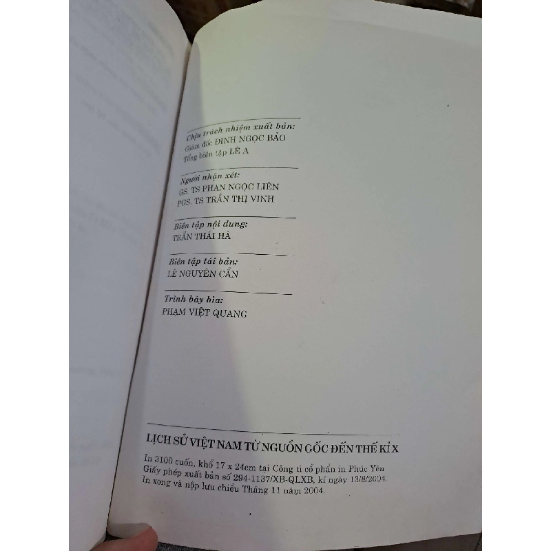 Lịch sử Việt Nam từ nguồn gốc đến thế kỉ X - Nguyễn Cảnh Minh LỊCH SỬ - CHÍNH TRỊ - TRIẾT HỌC HCM1008 920786