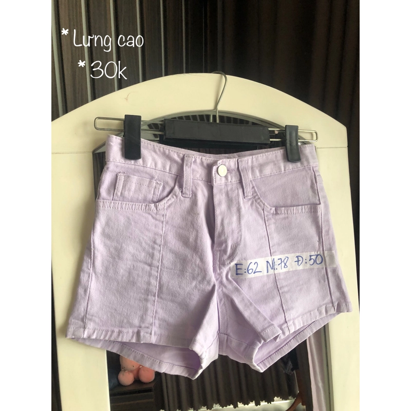 Short lưng cao màu tím size S 493132