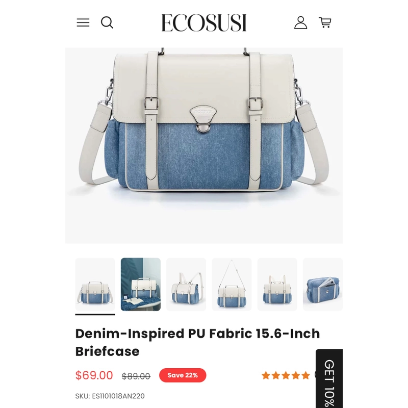 Túi Ecosusi denim collection chính hãng 541753
