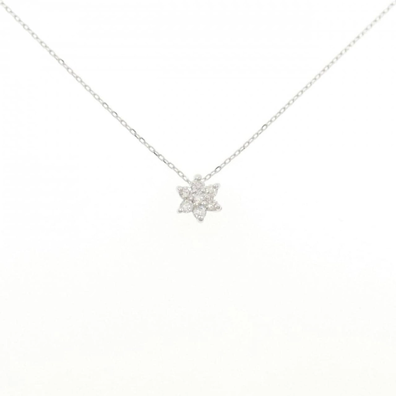 K18WG Hoa Kim Cương Dây Chuyền 0.10CT - Hàng hiệu Chính hãng 862980