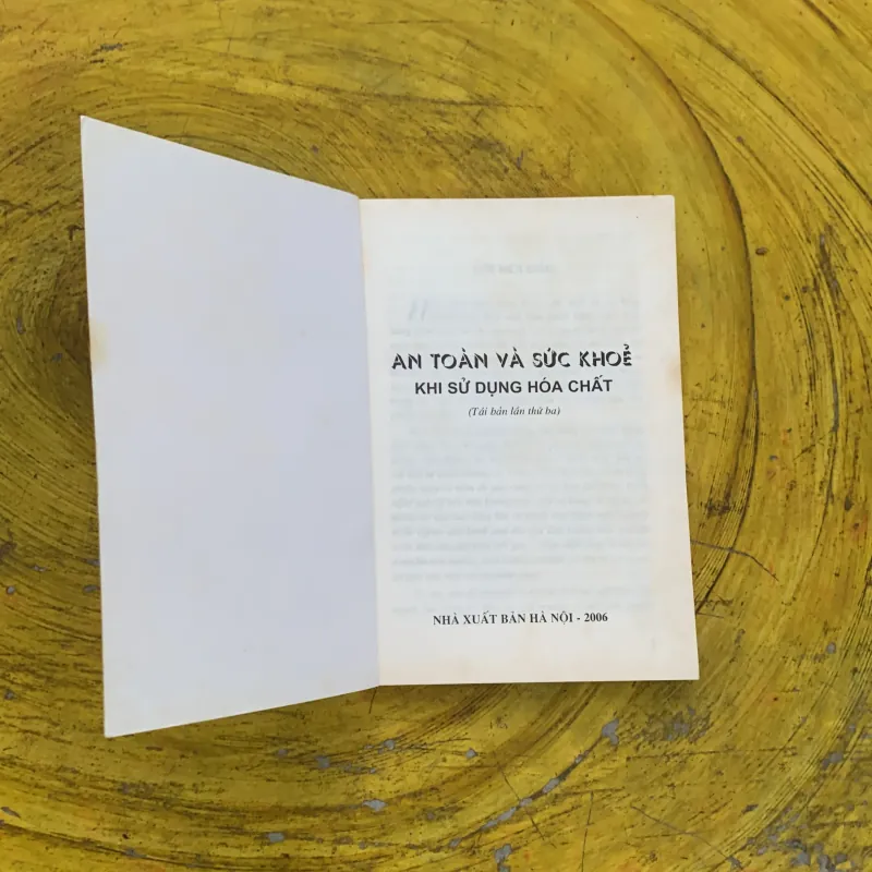 AN TOÀN VÀ SỨC KHOẺ KHI SỬ DỤNG HOÁ CHẤT  788455