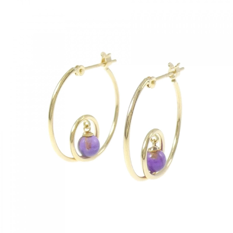 K18YG Amethyst Bông tai - Hàng hiệu Authentic 871587