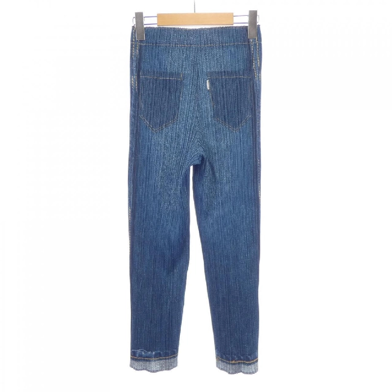 Pleats Please 2018 In chuyển denim PP81-JF694 7573022 Quần 646749