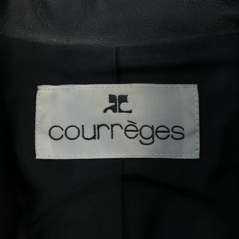 【Mã giảm giá】Áo khoác da Courreges 642852