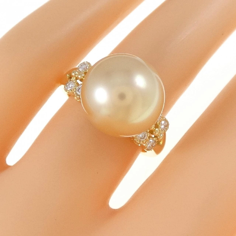 Nhẫn ngọc trai trắng K18YG 12.1mm 671560