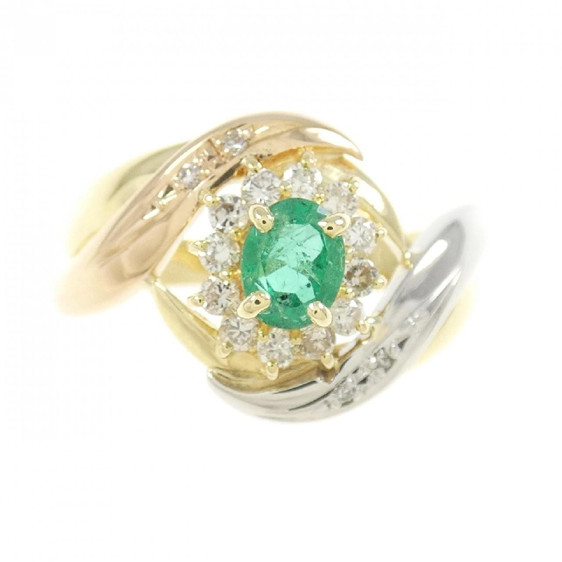 Nhẫn ngọc lục bảo K18YG/PT 0.31CT 672301