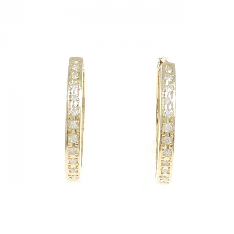 K18YG Bông tai kim cương hình vòng 0.22CT - Hàng hiệu Chính hãng 868130