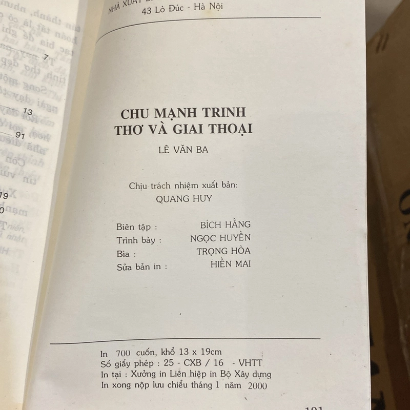 CHU MẠNH TRINH - THƠ VÀ GIAI THOẠI (XB 2000) 528983