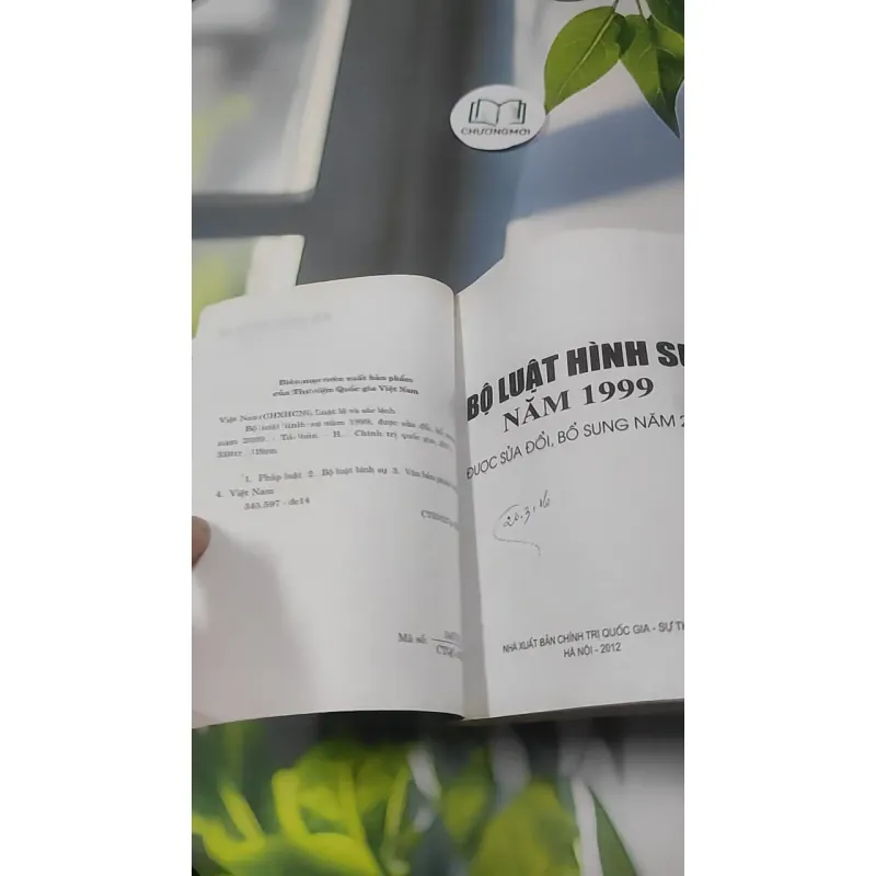 Bộ Luật Hình Sự Năm 1999  Được Sửa Đổi, Bổ Sung 2009 727364