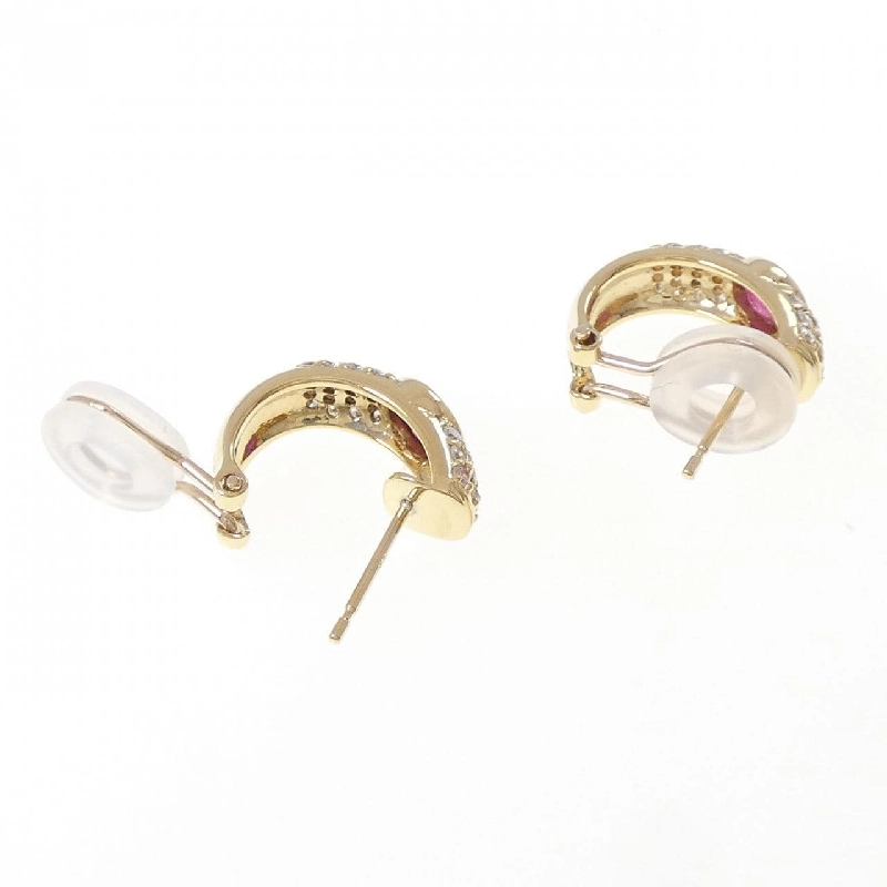 K18YG Bông tai Ruby 0.80CT - Hàng hiệu Chính hãng 870490