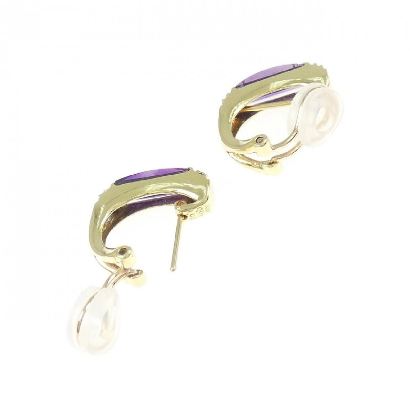 K18YG Amethyst Bông tai/Khuyên tai 2.04CT - Hàng hiệu Chính hãng 866828