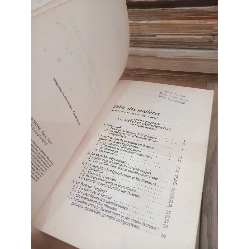 La méthode expérimentale en psychologie - Jean-Pierre Rossi & AL 993470