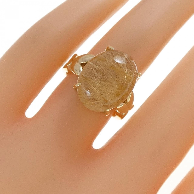 Nhẫn K18YG Rutile Quartz - Hàng hiệu Authentic 850388