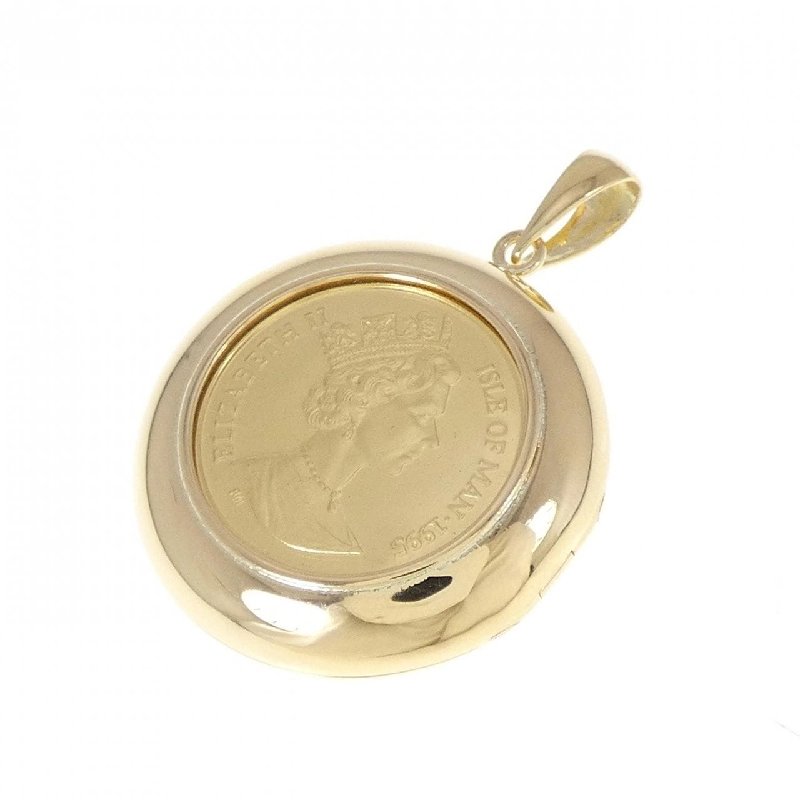K18YG(枠) Đồng xu Mặt dây chuyền - Hàng hiệu Chính hãng 867981