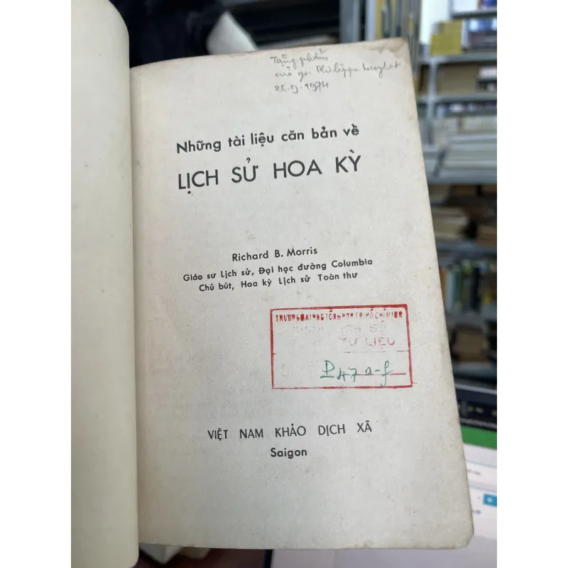 NHỮNG TÀI LIỆU CĂN BẢN VỀ LỊCH SỬ HOA KỲ - RICHARD B. MORRIS 970610