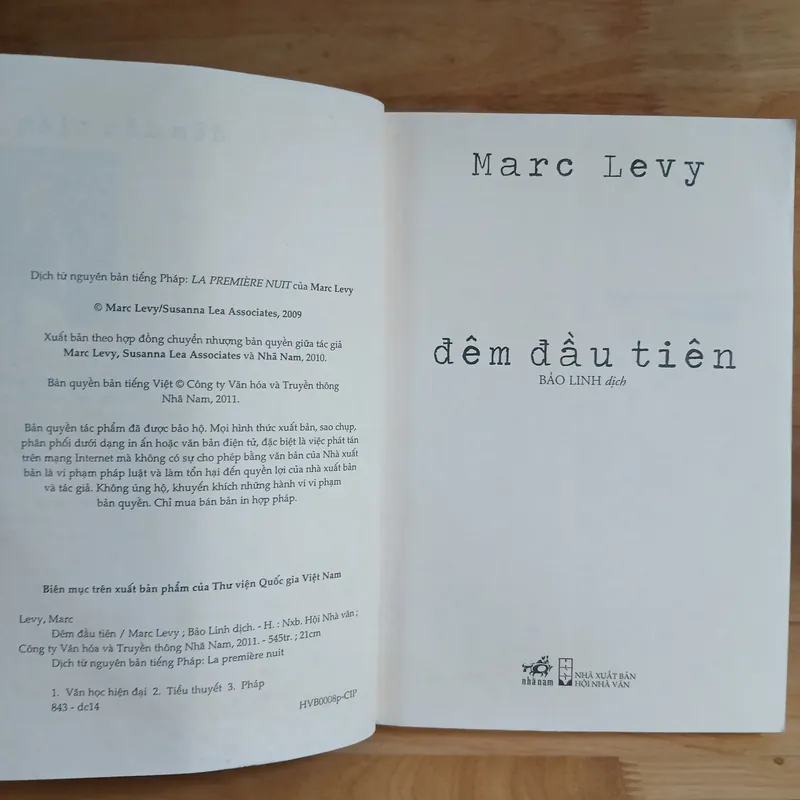 Tiểu Thuyết Đêm Đầu Tiên - Marc Levy 622211