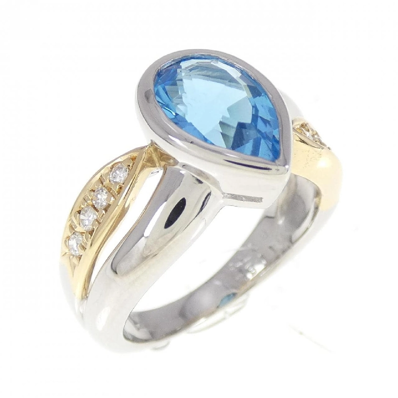 Nhẫn Blue Topaz PT/K18YG 1.83CT 672614