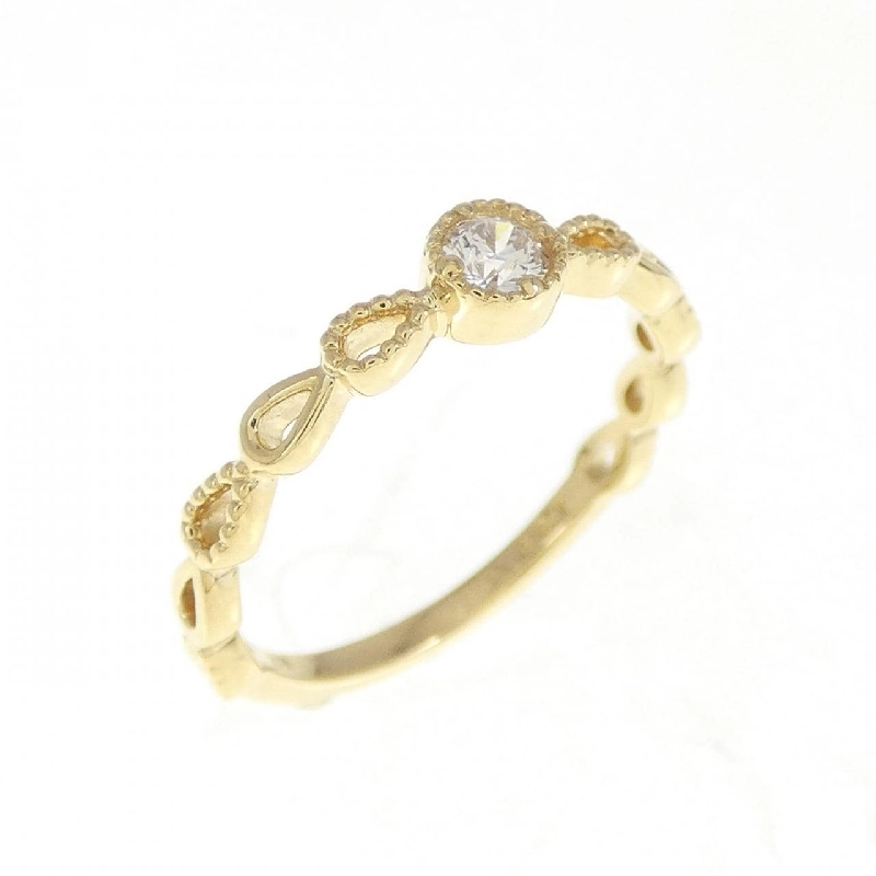 Nhẫn nhẫn ngón út kim cương K18YG 0.07CT 673019