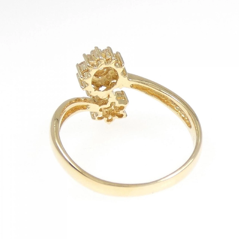 Nhẫn kim cương hoa K18YG 0.28CT 668987