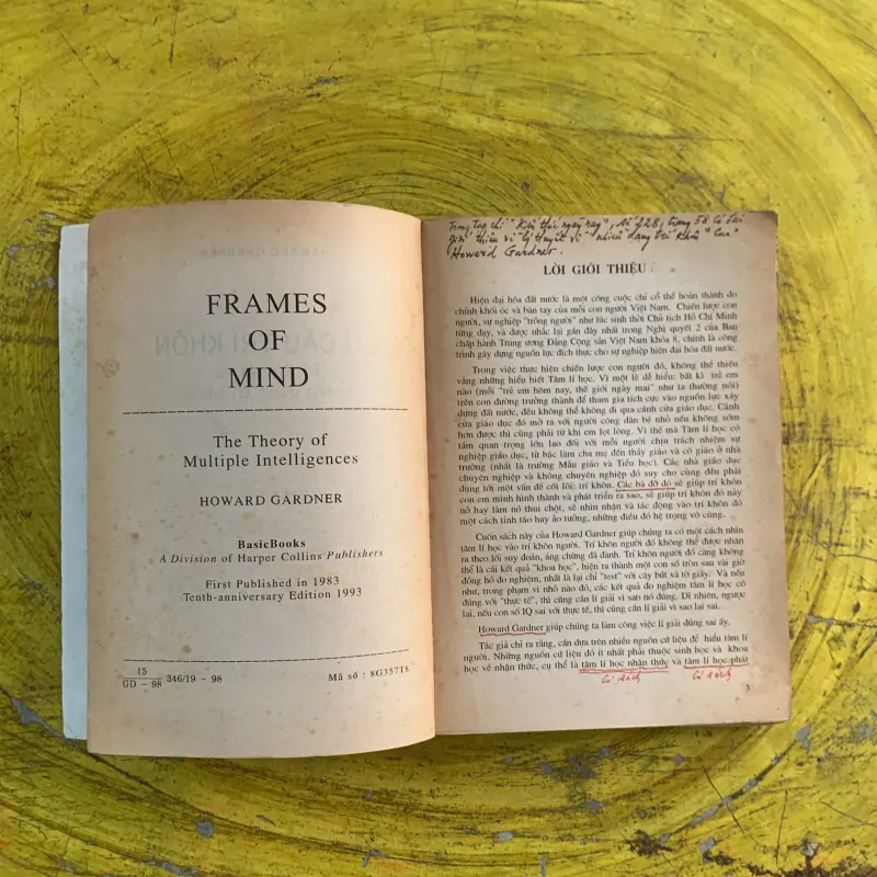  CƠ CẤU TRÍ KHÔN LÍ THUYẾT VỀ NHIỀU DẠNG TRÍ KHÔN- HOWARD GARDNER 991304