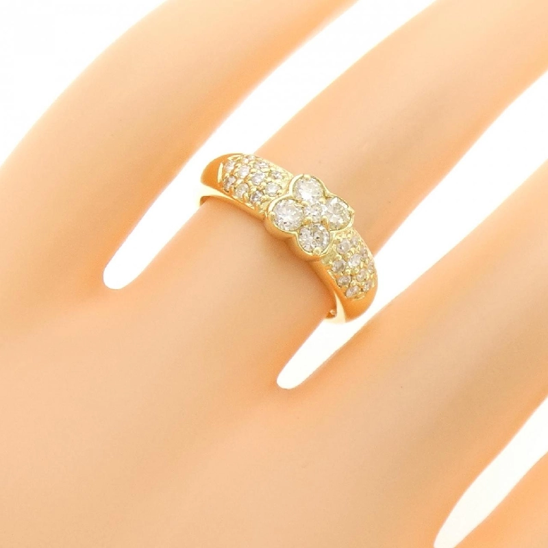 Nhẫn kim cương hoa K18YG 0.50CT 673217