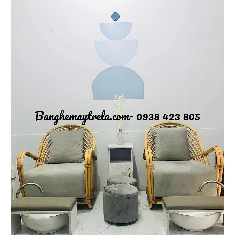 Ghế mây đọc sách- Ghế đơn mây nệm dày 492937