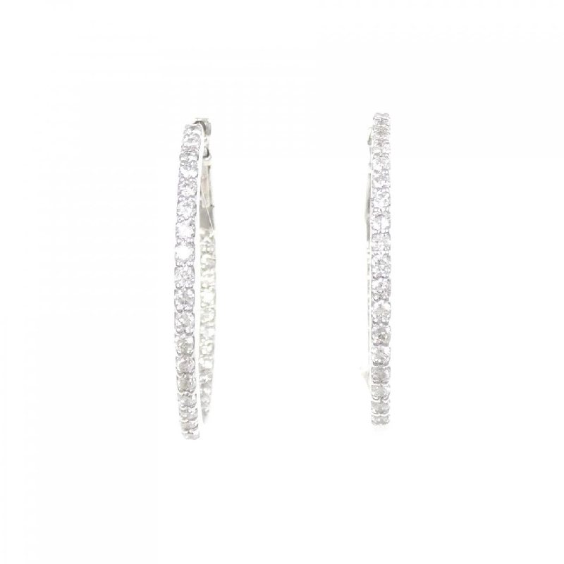 K18WG Bông tai kim cương hình vòng 0.60CT - Hàng hiệu Chính hãng 868095