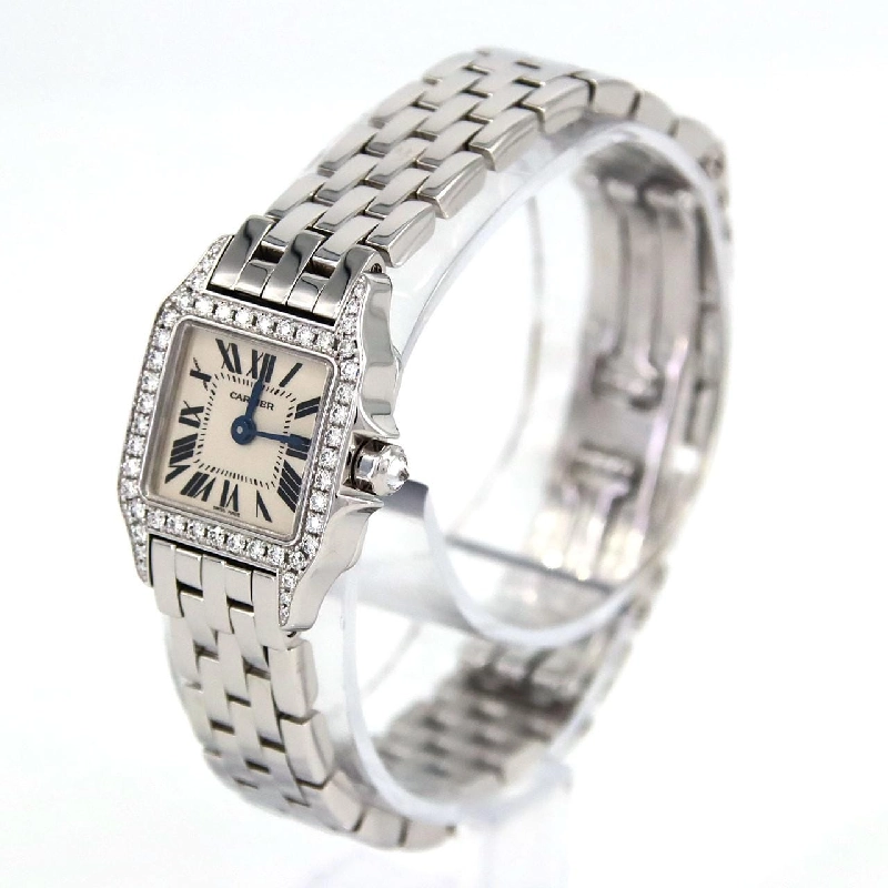 Cartier Mini Santos de Mademoiselle WG/D WF9005Y8 WG Quartz - Hàng hiệu Chính hãng 875323