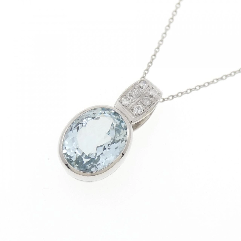 Dây chuyền Aquamarine PT900/PT850 3.24CT - Hàng hiệu Chính hãng 857849