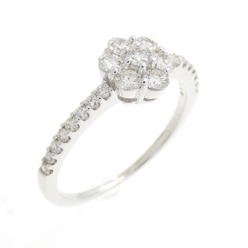 Nhẫn kim cương hoa K18WG 0.50CT 671441