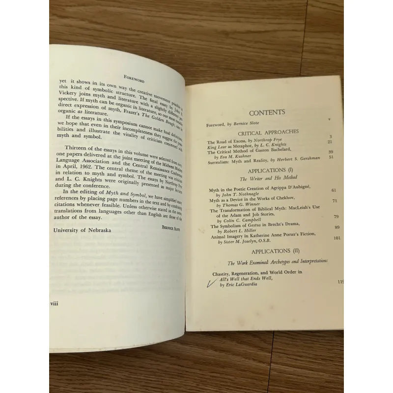 Myth and Symbol	Frye; Knights 785188