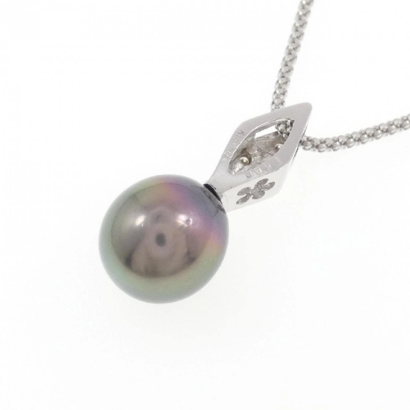 K18WG Ngọc trai đen dây chuyền - Hàng hiệu Authentic 856562