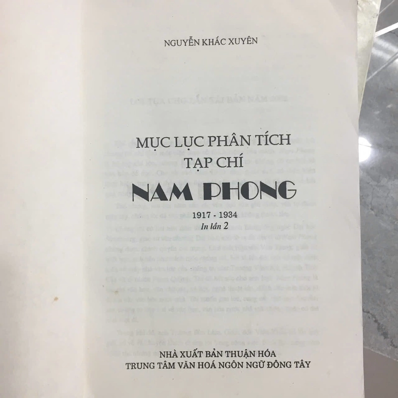 MỤC LỤC PHÂN TÍCH TẠP CHÍ NAM PHONG 502450