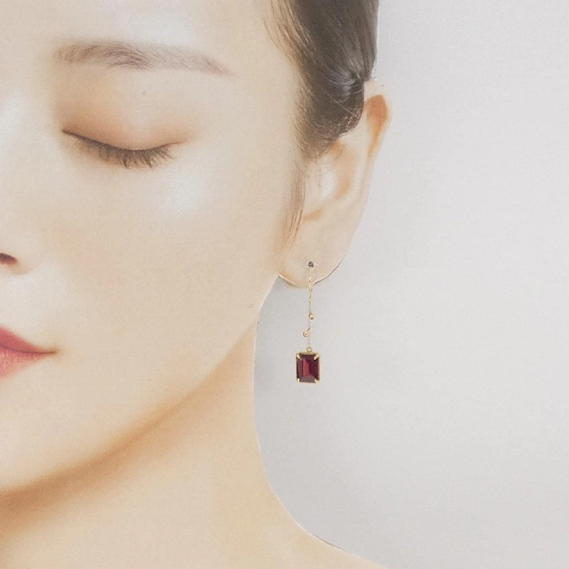 K18YG Garnet Bông tai - Hàng hiệu Chính hãng 874479