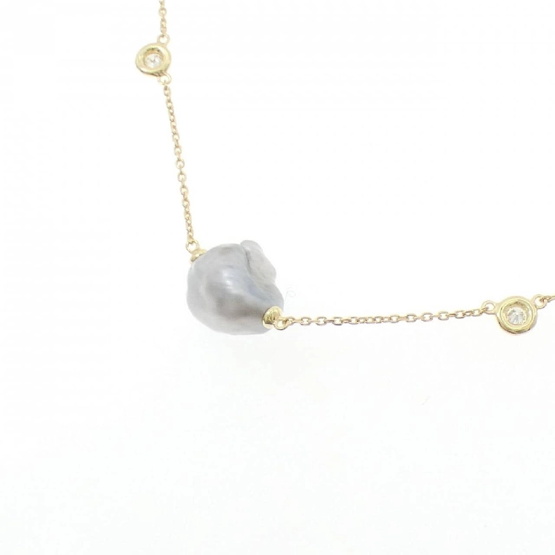 K18YG Ngọc trai đen dây chuyền - Hàng hiệu Authentic 847644