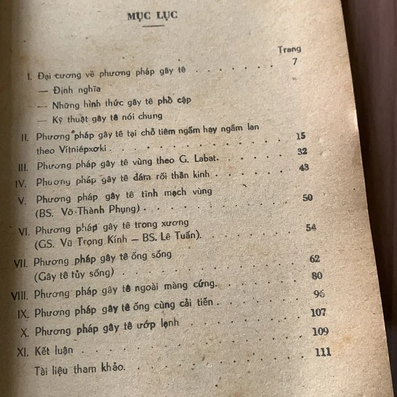 Phương pháp gây tê, Trương Công Trung  622203