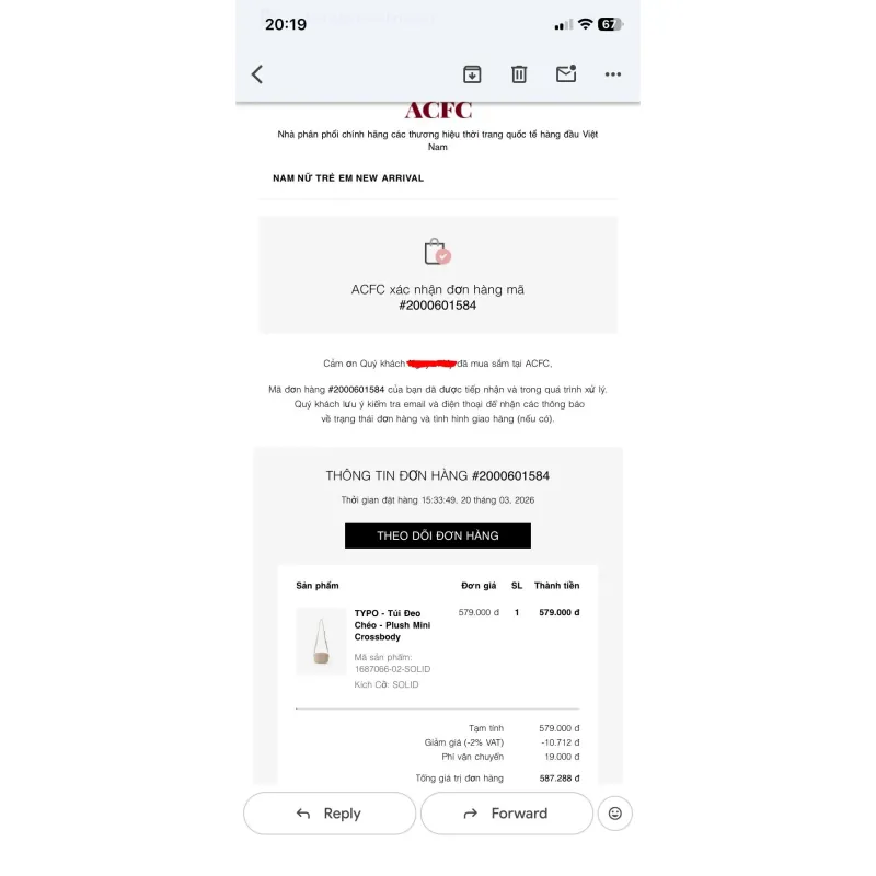 Túi xách nữ hiệu TYPO  1002084