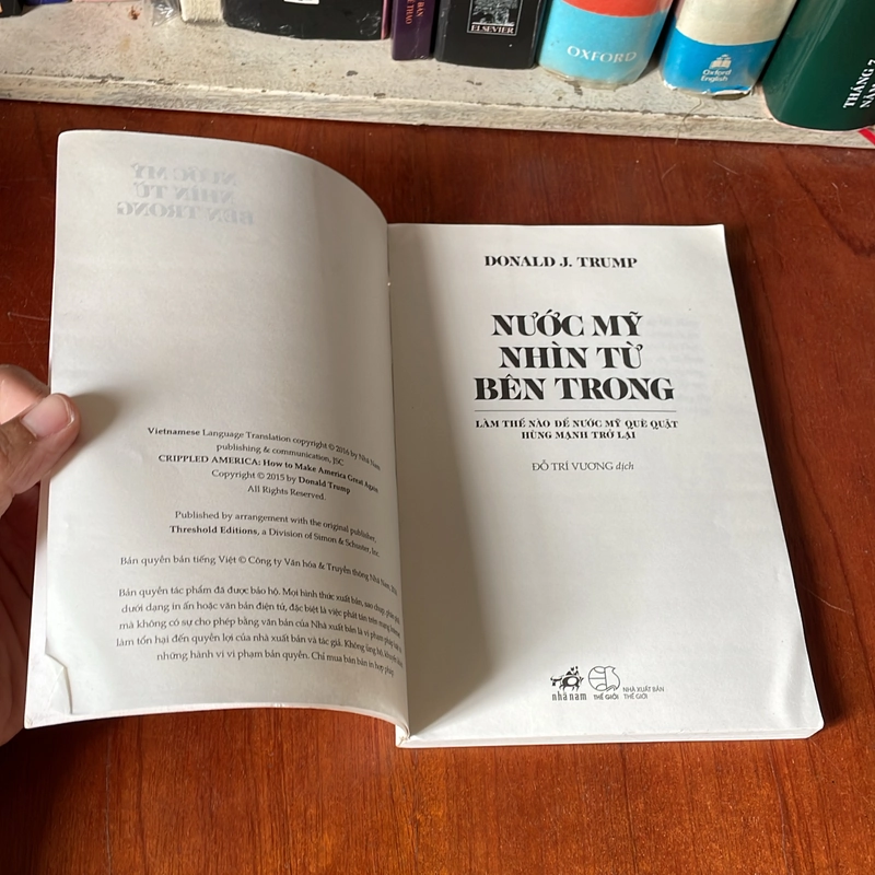 II Tựa sách: Nước Mỹ Nhìn Từ Bên Trong - DONALD J. TRUMP - 2016 542376