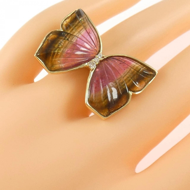 Nhẫn Tourmaline Bướm K18YG - Hàng hiệu Chính hãng 850223