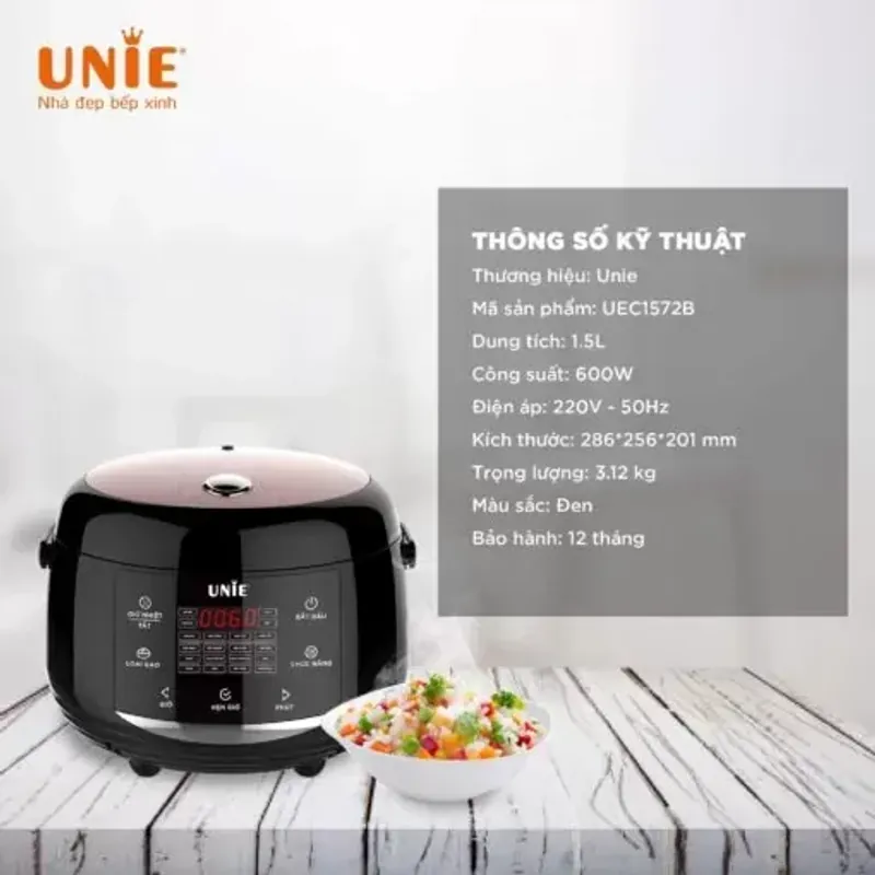 UNIE UEC1572B – Nồi cơm điện 16 chế độ nấu, cơm ngon chuẩn vị! 709554