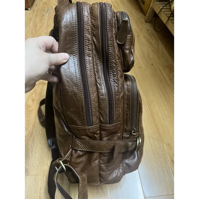 Balo nam 27x42x14 da thật 2hand 1013069