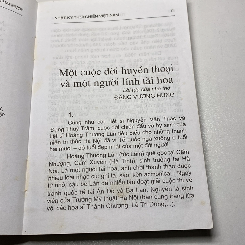 TÀI HOA RA TRẬN, NHẬT KÝ LIỆT SĨ HOÀNG THƯỢNG LÂN (XB 2005) 474095