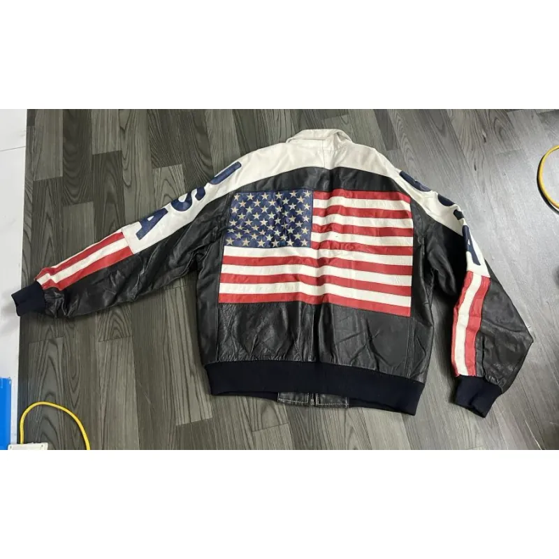 áo khoác da  cờ MỸ    WHEREMI 957079