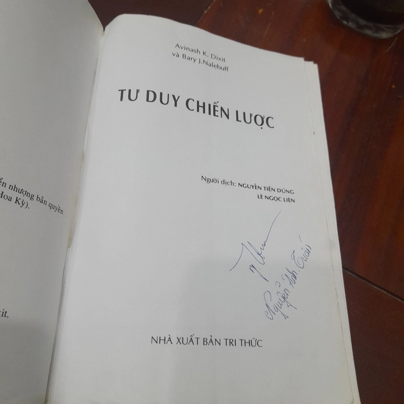 Avinash K. Dixit, Bary J. Nalebuff - Tư duy CHIẾN LƯỢC, lý thuyết trò chơi thực hành 362069