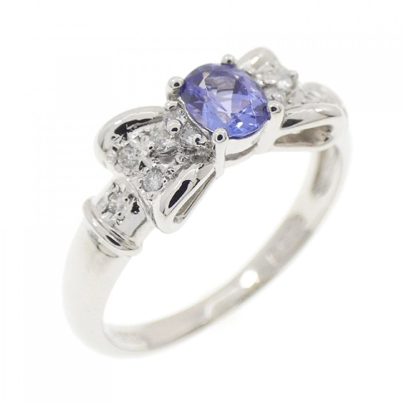 Nhẫn Tanzanite Ruy băng PT900 669235