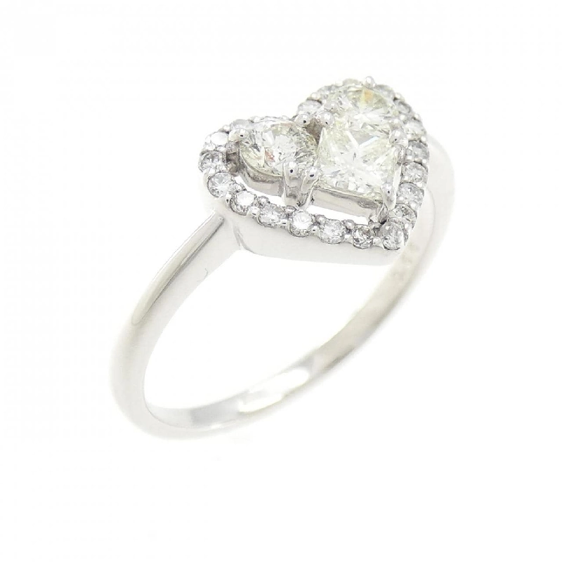 Nhẫn kim cương hình trái tim K18WG 0.66CT 671186