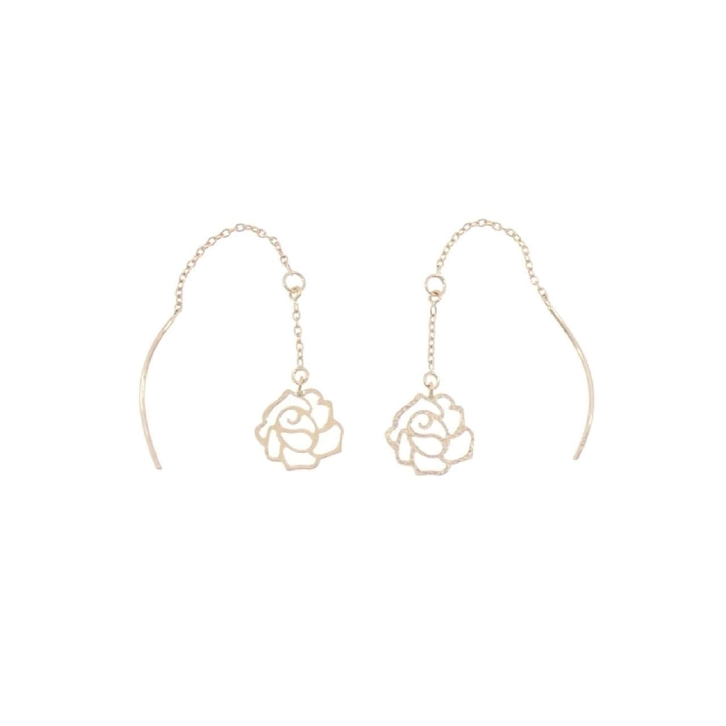 K18PG Bông tai hoa - Hàng hiệu Authentic 869955