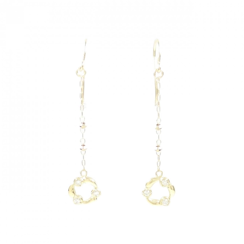 K18YG Bông tai kim cương 0.06CT - Hàng hiệu Chính hãng 872023