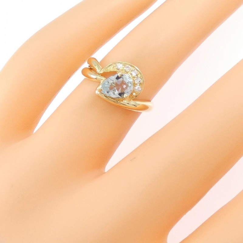 Nhẫn Aquamarine K18YG 0.53CT - Hàng hiệu Authentic 851740